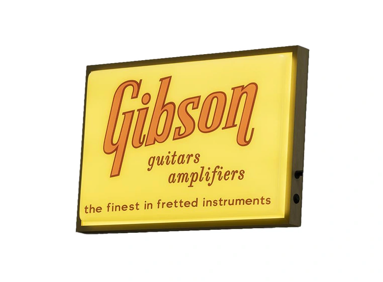 Gibson S&A Vintage Lighted Sign Guitars & Amplifiers 