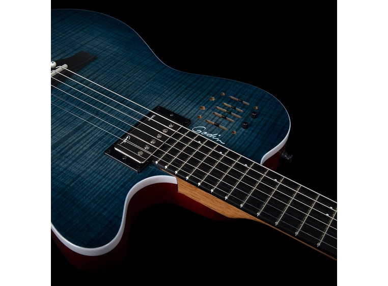 Godin A6 ULTRA Denim Blue Flame 