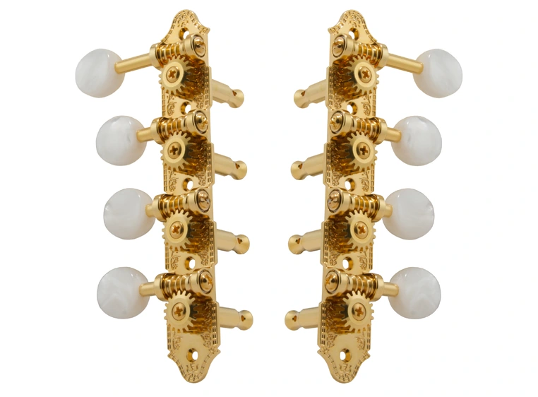 Grover 409FG Professional Mandolin Gold w/Pearloid Button 4+4, for "F"-Style 