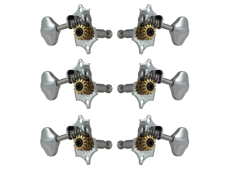 Grover V97C Original Sta-Tite Vertical Guitar Machine Heads, 3+3 - Chrome 
