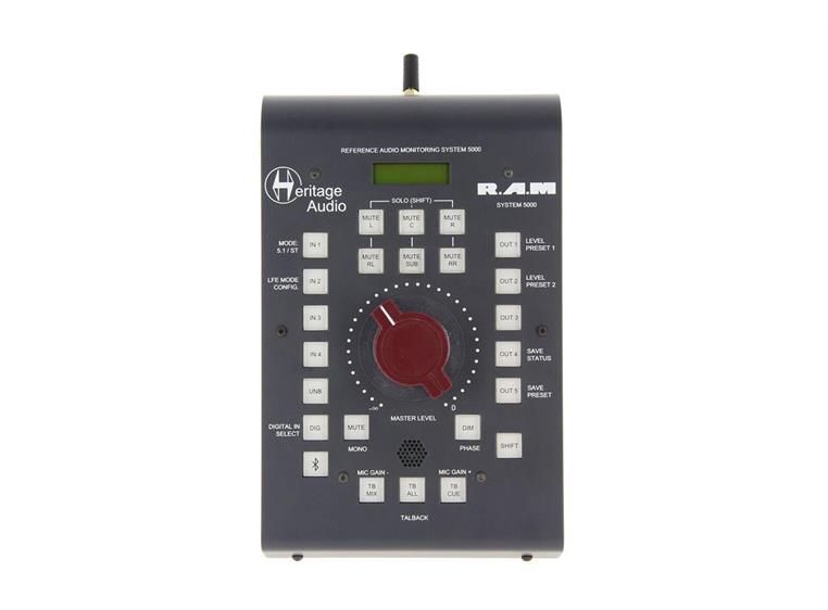 Heritage Audio RAM5000 Monitorkontroller Desktop, Bluetooth, 1 x5.1/ 5x Stereo ut