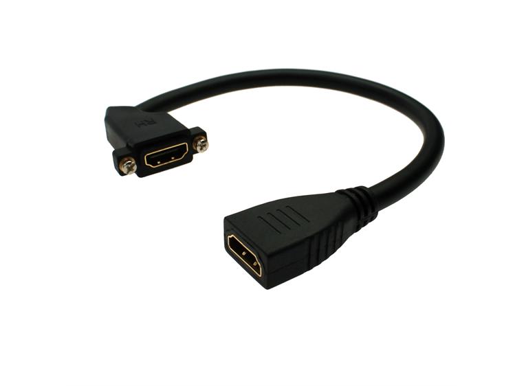 Hicon HI-HDFFW-0020-SW HDMI Hun/Hun 20cm. VGA type Housing m/UNC gjenger
