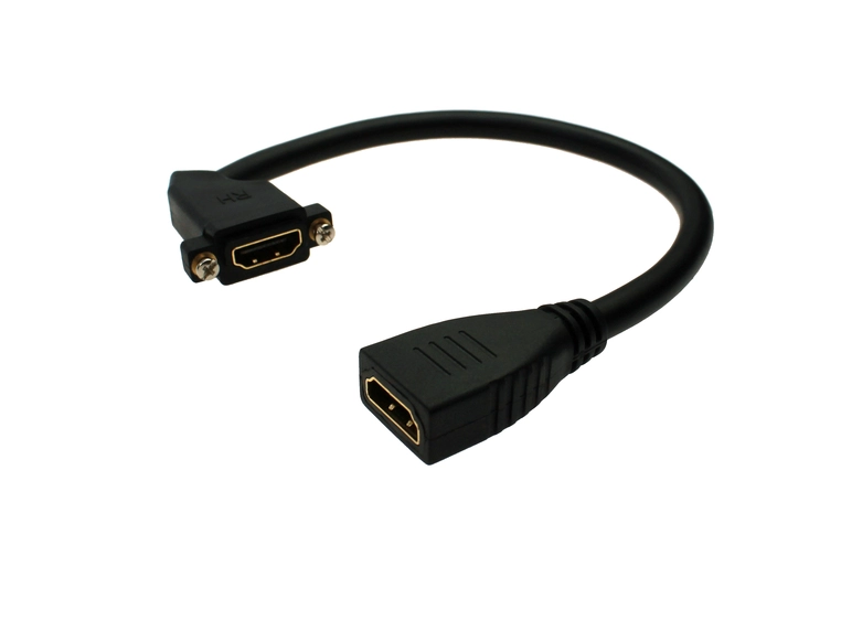 Hicon HI-HDFFW-0020-SW HDMI Hun/Hun 20cm. VGA type Housing m/UNC gjenger 