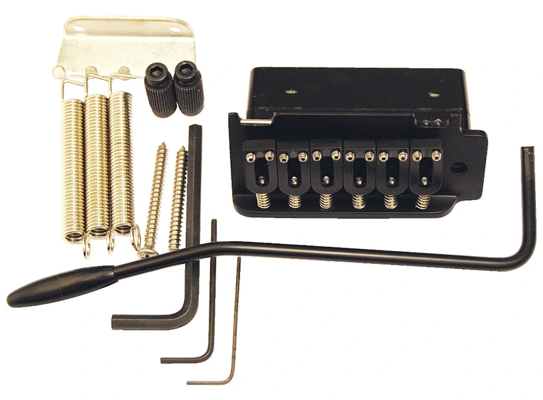 Hipshot 6-String US Flat Plate Tremolo Bridge - Black 