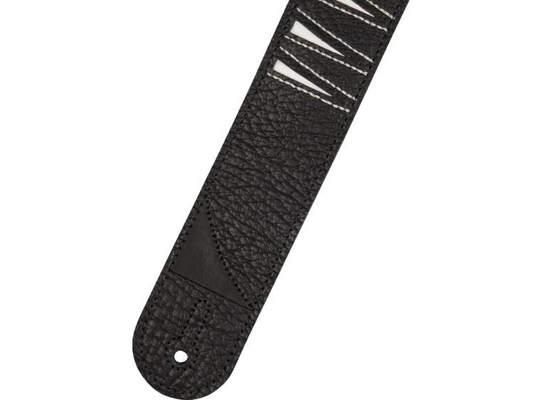 Jackson Shark Fin Leather Strap Black and White, 2" 