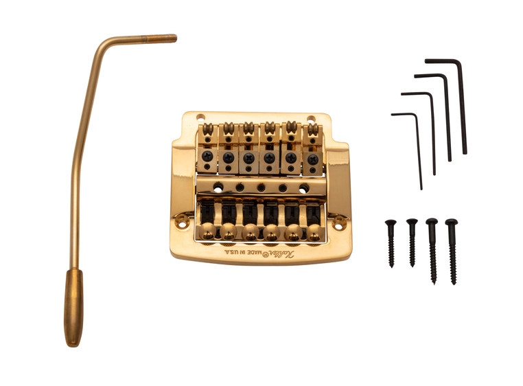 Kahler 2310 - Flat Mount Guitar Tremolo (Aluminum Cam / Brass Saddles) - Gold 