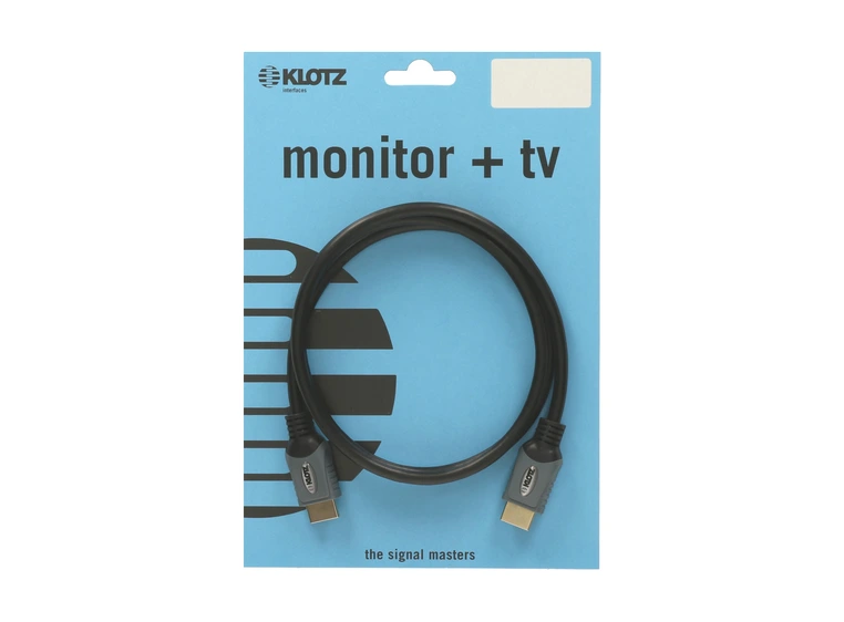 Klotz HDMI 2.0 high speed cable Ethernet HDMI-A 1m 