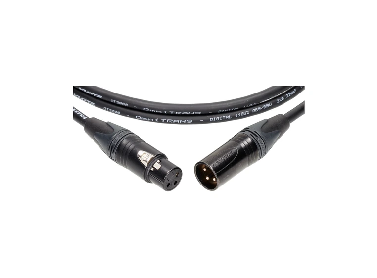 Klotz Pro AES/EBU Neutrik XLR Double shield OT2000 Sort 5m 