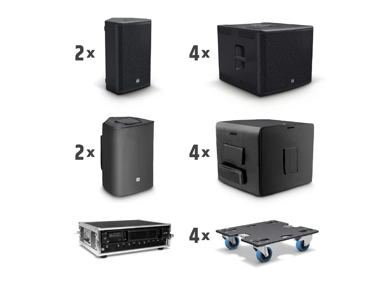 LD Systems STINGER G3 IMPACT SET 2 x 15" + 4 x 18" passive + Amping Rack 