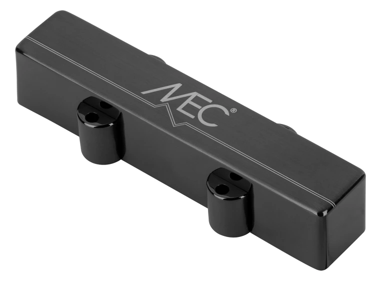 MEC Active J-Style Bass Pickup (Long) Metal Cover, Brushed Black Chrome 