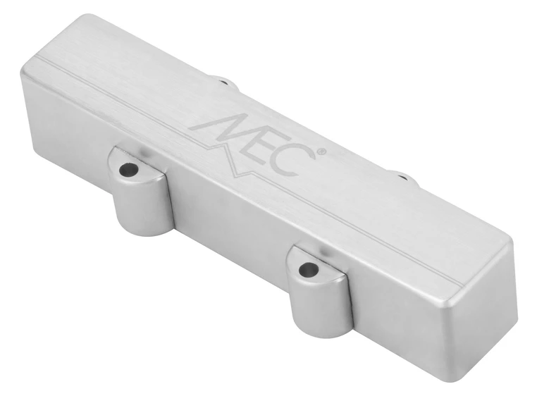 MEC Active J-Style Bass Pickup (Short) Metal Cover, Neck, Brushed Chrome 