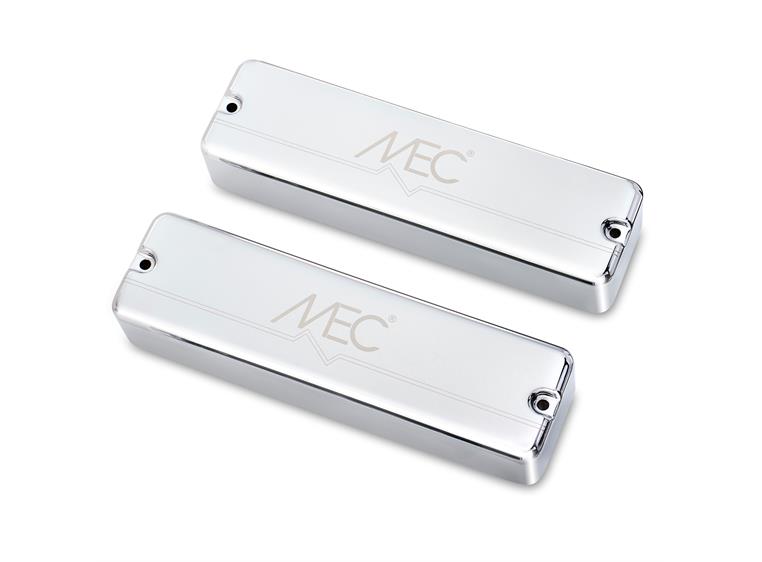 MEC Active Soapbar Bass Pickup Set Metal Cover, 6-String - Chrome