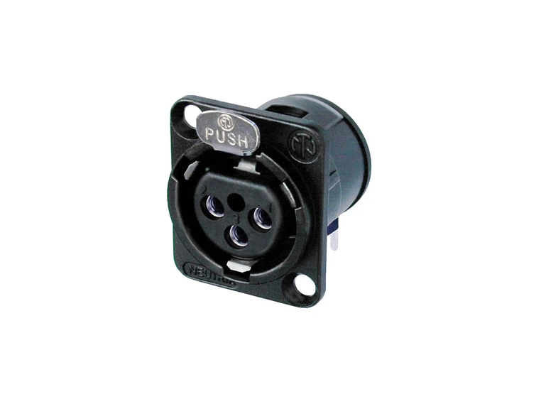 Neutrik NC3FD-H-BAG XLR ch 3P Hun Sort horizontal PCB 