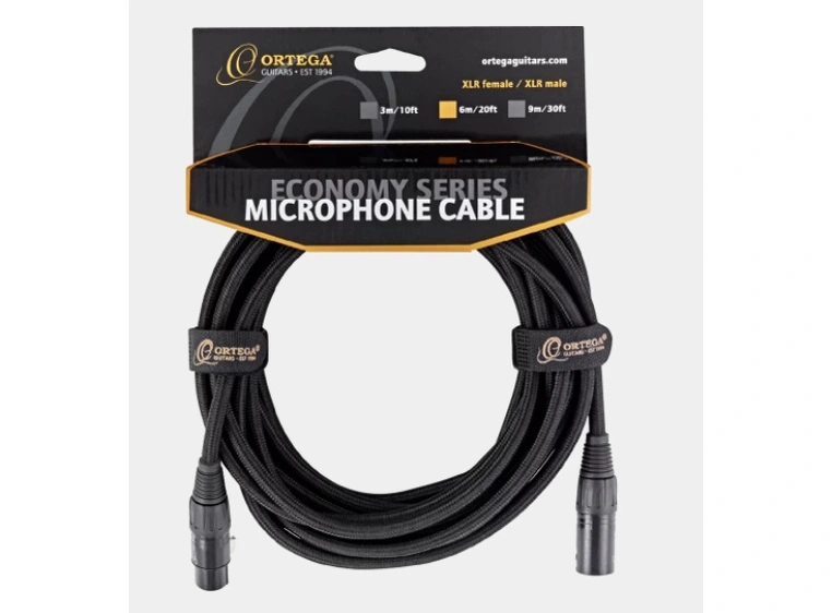Ortega OECM-20XX Microphone cable 20 ft XLR/XLR plugs 