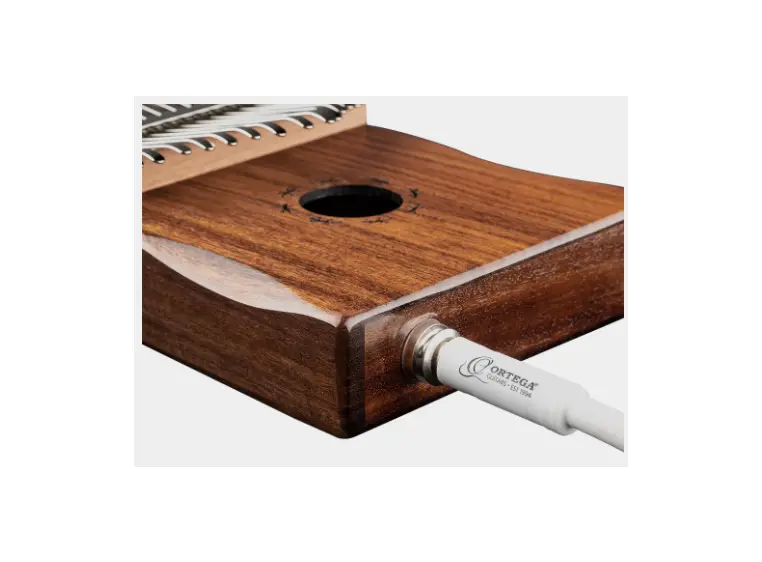 Ortega OKB1E Ortega Kalimba w/pickup, C Major 17Keys, Solid Acacia 