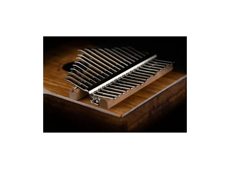 Ortega OKB1E Ortega Kalimba w/pickup, C Major 17Keys, Solid Acacia 