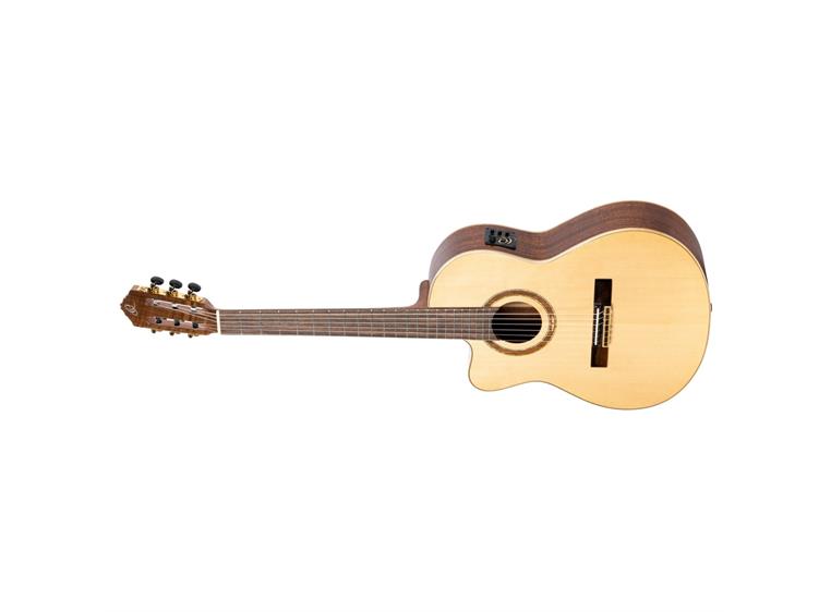 Ortega RCE138-T4-L Klassisk gitar 4/4 Size, Thin, med mik, Slim neck, Lefthand