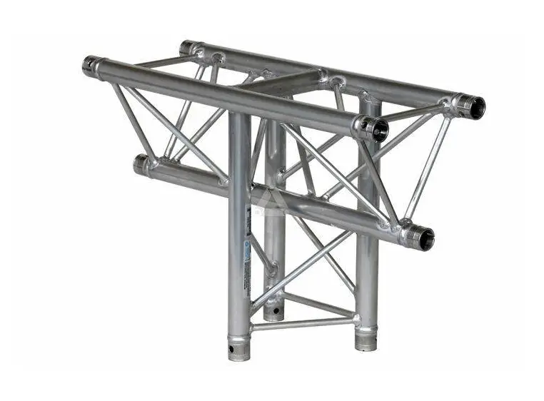 PROLYTE E20D-C018 Trekant hjørne 3-Veis T, Alu, Ø32x1,5mm, Vertikal Ned 