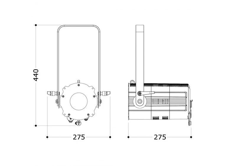 Prolights ECLIPSEJZIPTUBK Profil IP65, 3100K, 160W 