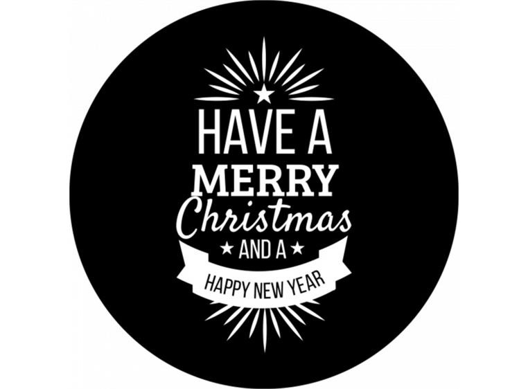 Prolights Gobo xmas Typo Greetings 12 F size, Black and white