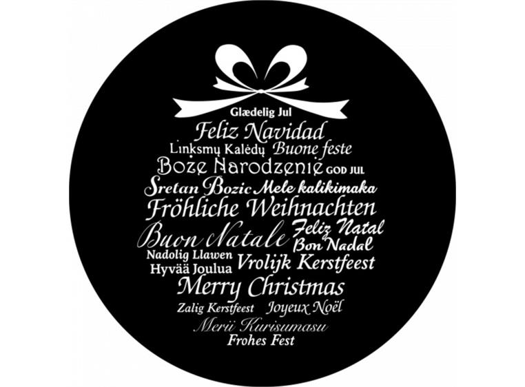Prolights Gobo xmas Typo Greetings 16 F size, Black and white