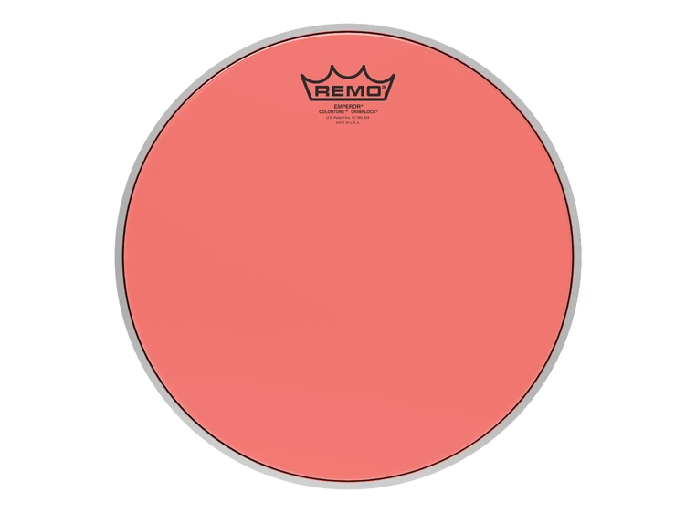 Remo BE-0312-CT-RDMP Emperor Colortone Crimplock Red Tenor, Drumhead 12" 