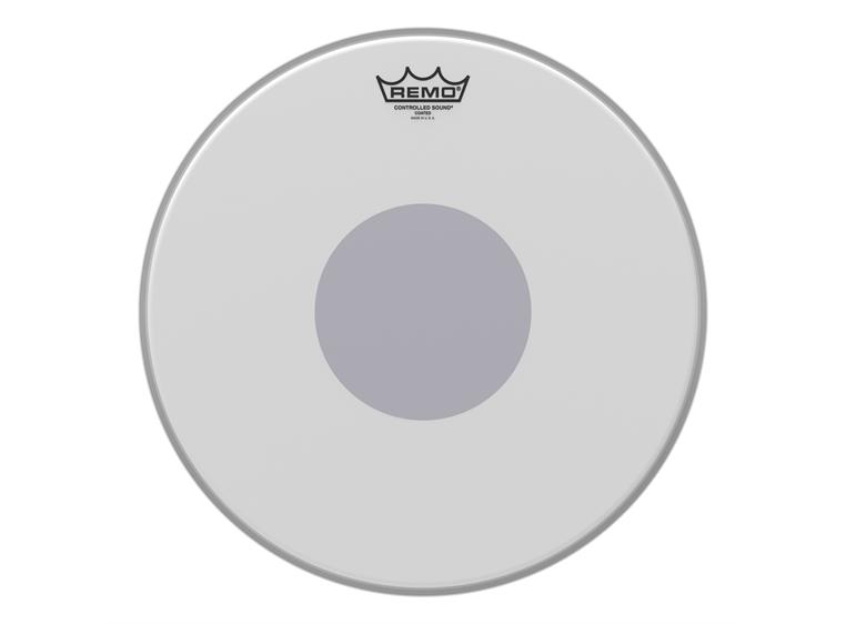 Remo CS-0115-10- Controlled Sound Coated Black Dot Drumhead, Bottom Black Dot 15"