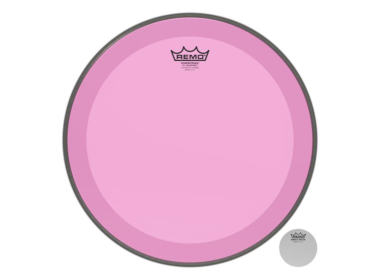 Remo P3-1316-CT-PK Powerstroke P3 Colortone Pink Bass Drumhead, 16"