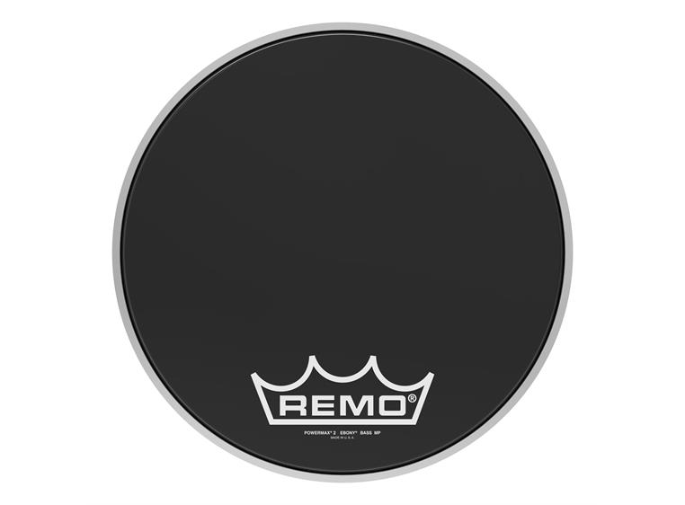 Remo PM-2414-MP- Powermax 2 Ebony Crimplock Bass Drumhead, 14"