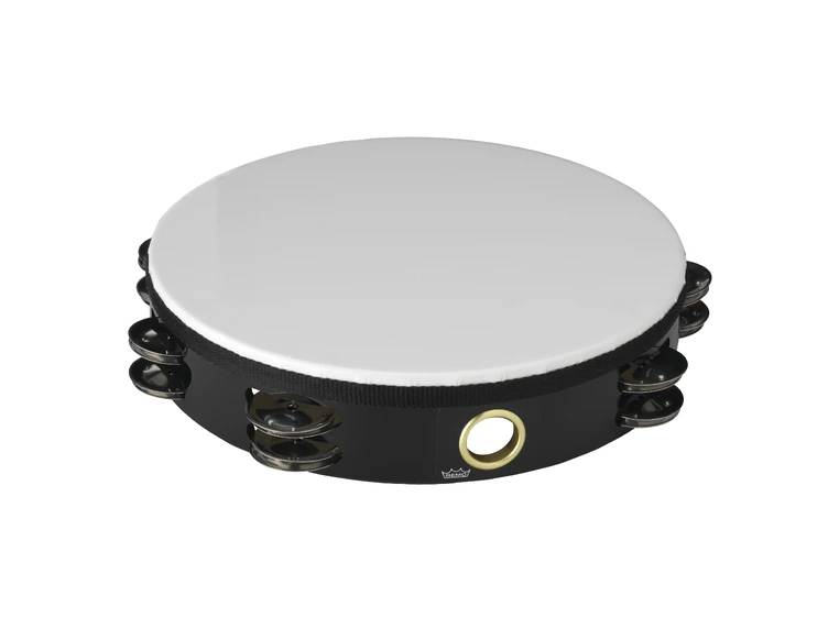 Remo TA-5210-ML- Economy Tambourine Quadura Black, 10" 