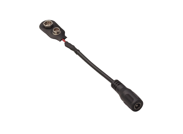 RockBoard Battery Clip Converter 9V battery clip to 2.1 x 5.5 mm barrel 