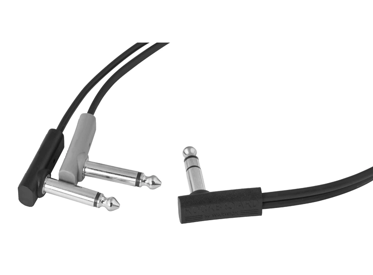 RockBoard Flat Patch Y-Splitter Cable 50 cm, Black 
