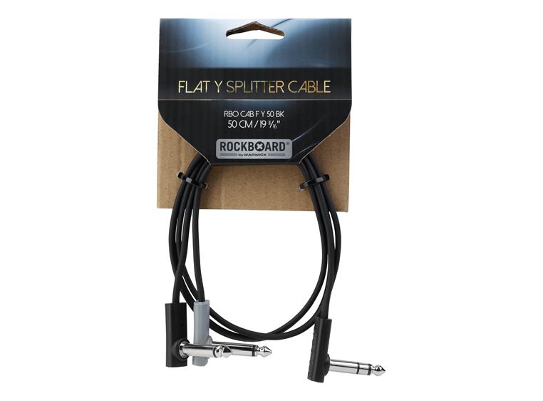 RockBoard Flat Patch Y-Splitter Cable 50 cm, Black RBO CAB F Y 50 BK