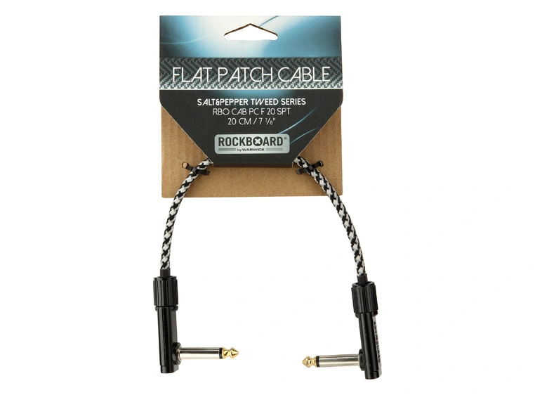 RockBoard Salt&Pepper Tweed Series Flat Patch Cable - 20 cm 