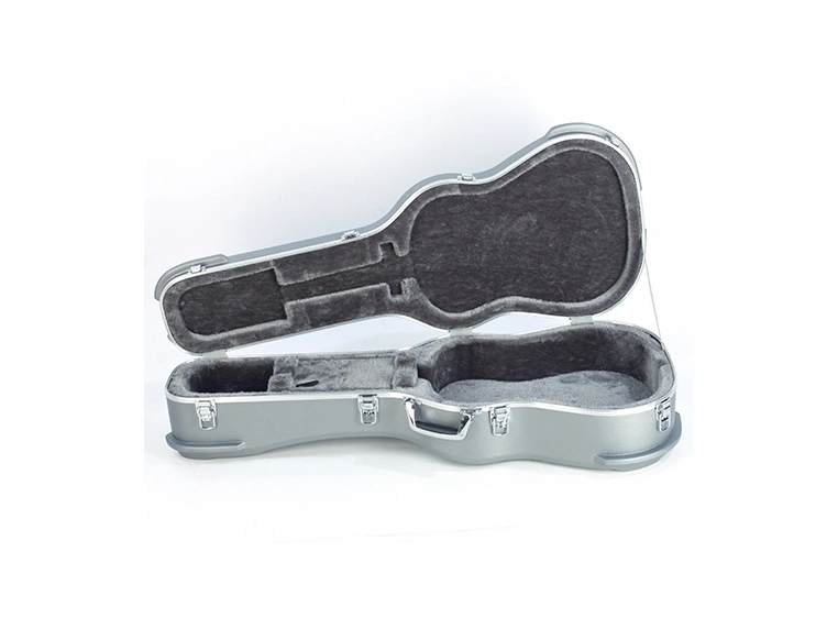 RockCase Classical Guitar ABS Case Curved - Silver, Premium Line 
