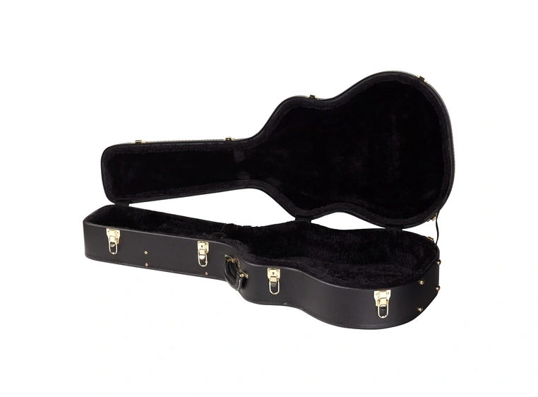 RockCase Classical Guitar Hardshell Case curved, arched Lid - Black Tolex 