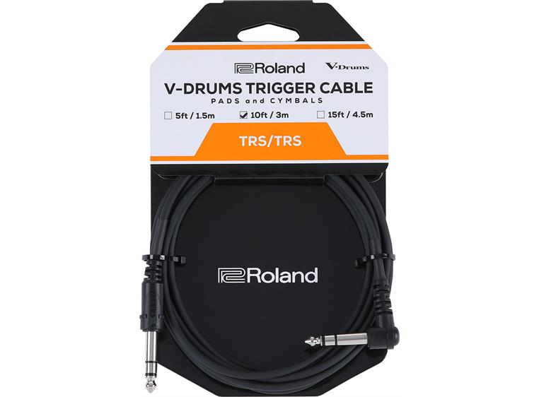 Roland PCS-10-TRA V-Drums trigger kabel 10ft./3m. rett/vinkel