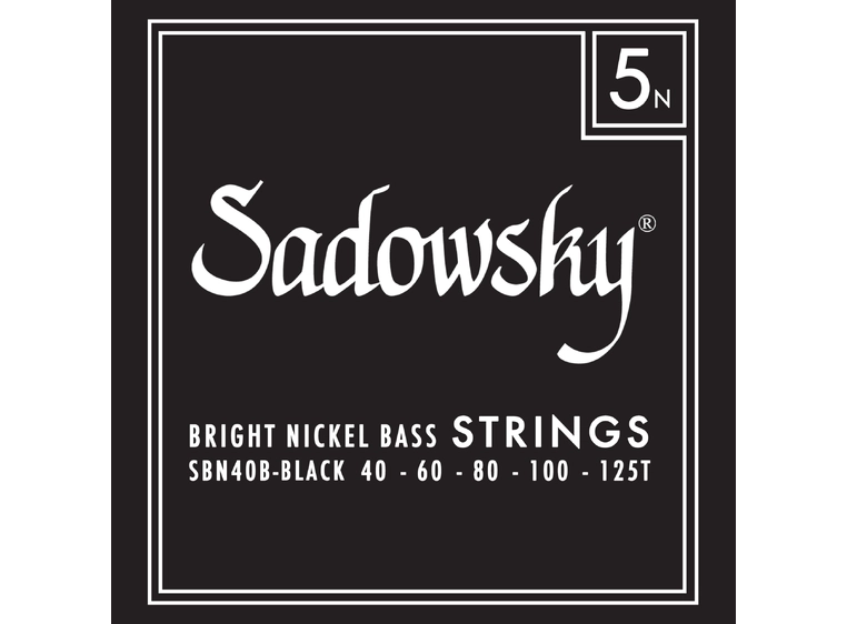 Sadowsky Black Label Bass String Set (040-125) Nickel, Taperwound - 5-String 