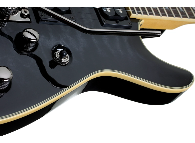 Schecter Omen Extreme-FR (STBLK) See-Thru Black 