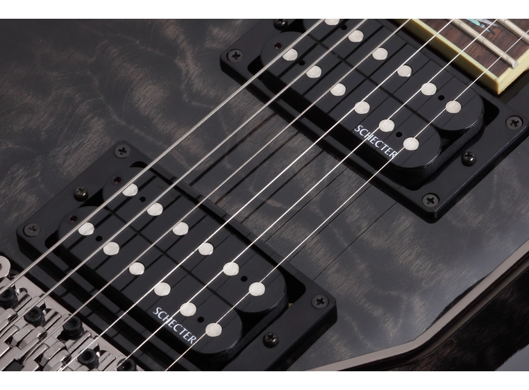 Schecter Omen Extreme-FR (STBLK) See-Thru Black 