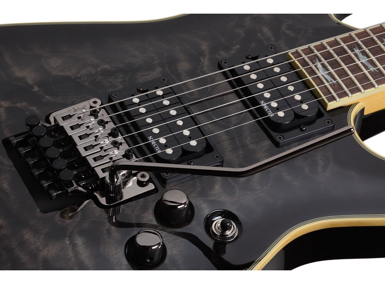 Schecter Omen Extreme-FR (STBLK) See-Thru Black 