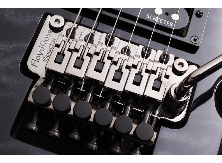 Schecter Omen Extreme-FR (STBLK) See-Thru Black 