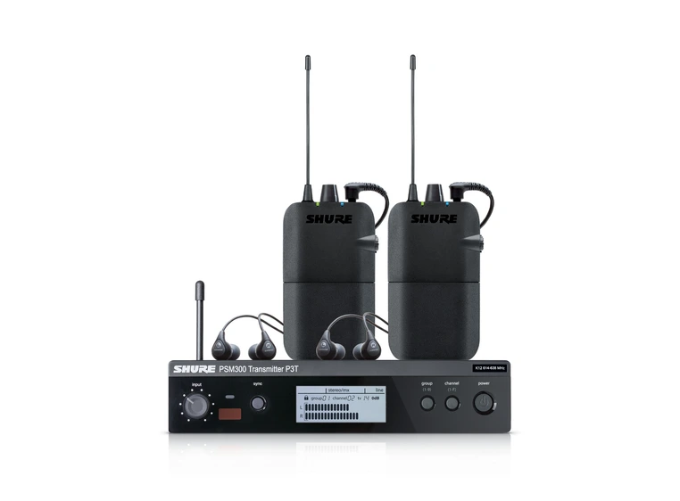 Shure PSM300 In-Ear System Twin Pack K3E (606-630MHz) Med 112 