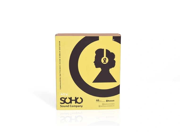 Soho 45's Hodetelefoner Sort, støyreduserende 