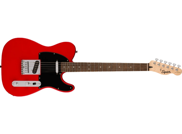 Squier Sonic Telecaster, Laurel Black Pickguard, Torino Red 
