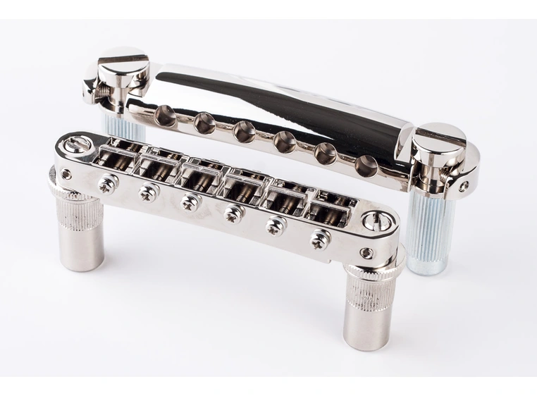TonePros LPM02 N - Metric Tune-O-Matic Bridge and Tailpiece Set - Nickel 