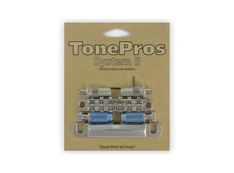 TonePros LPM02 N - Metric Tune-O-Matic Bridge and Tailpiece Set - Nickel