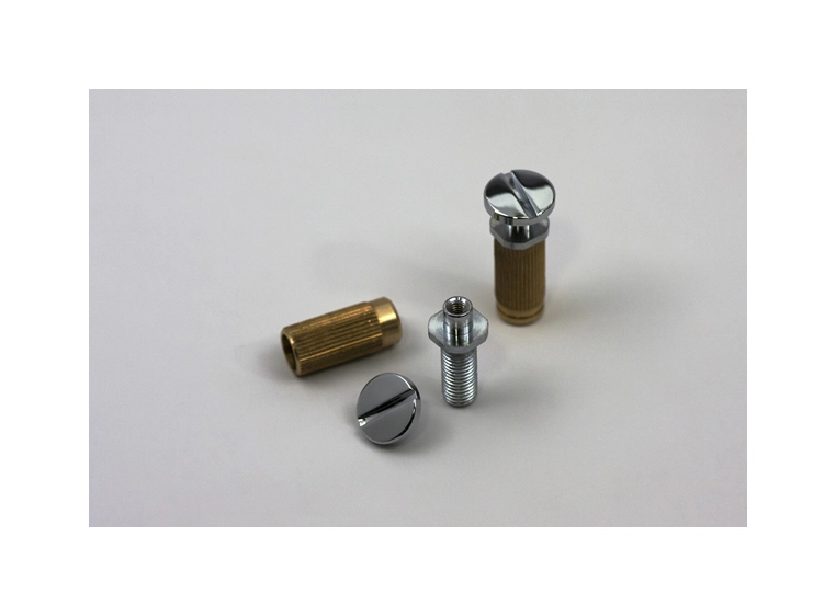 TonePros MSPRS C - Metric Brass Locking Studs (P-Style) - Chrome 