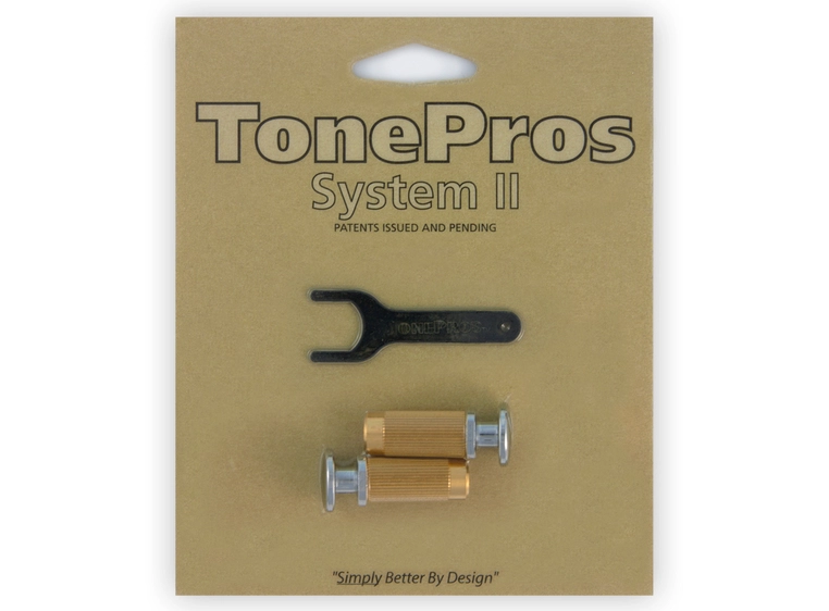 TonePros MSPRS C - Metric Brass Locking Studs (P-Style) - Chrome 