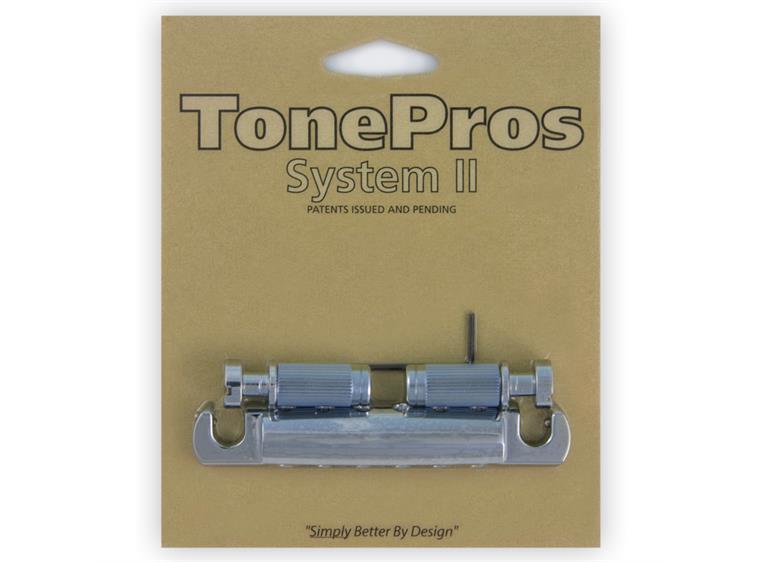 TonePros T1ZSA C - Standard Aluminum Tailpiece (Locking Stop Bar) - Chrome